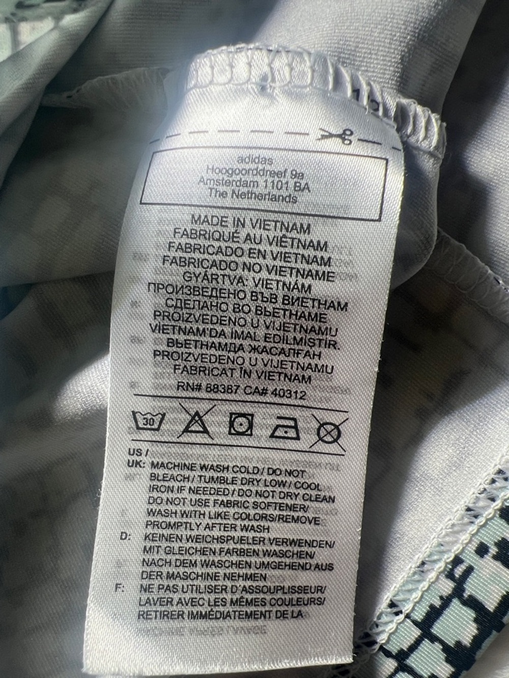 adidas Sleeveless Athletic Polo Top with Pattern - Picture 5 of 5